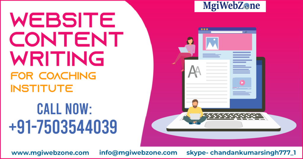 Website Content Writing for Coaching Institute