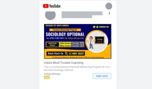 YouTube Video Ads Examples for Coaching Institutes