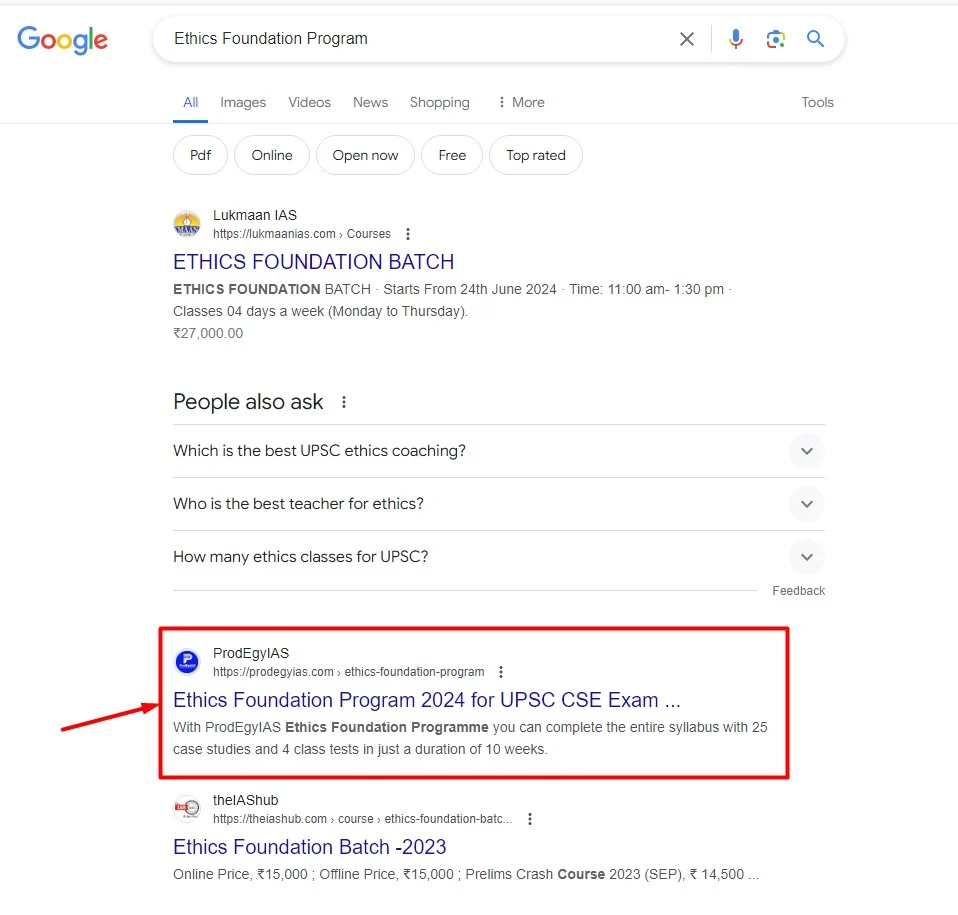 Ethics Foundation Program