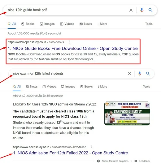 NIOS 12th Guide Book PDF SEO Work Result for Open Study Centre